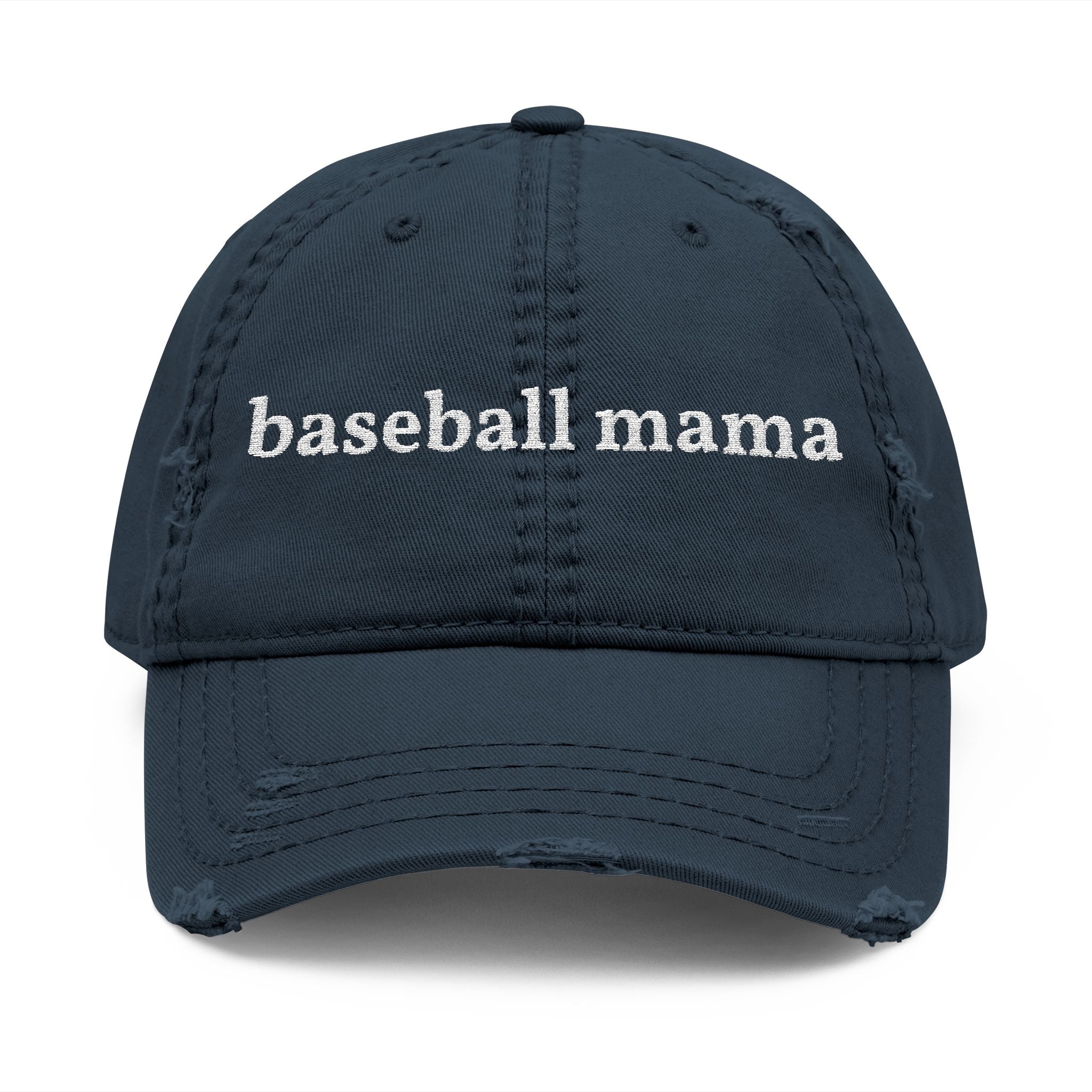 baseball mama Dad Hat | Distressed Embroidered Baseball Mom Cap