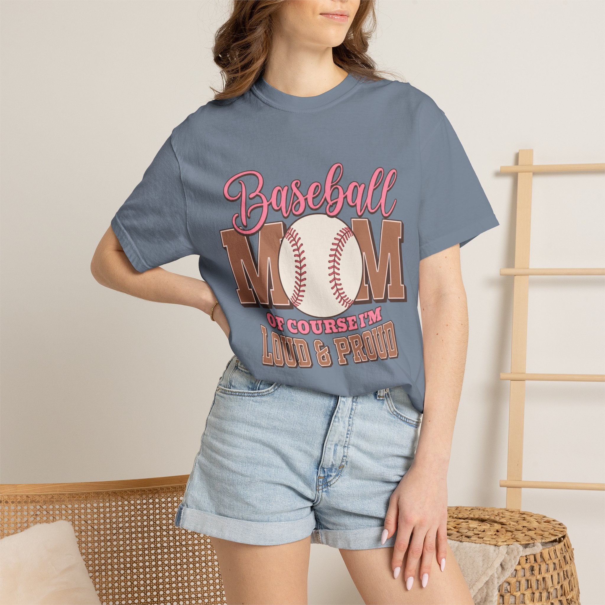 Baseball Mom T-Shirt — "Of Course I’m Loud & Proud" Soft Cotton Tee