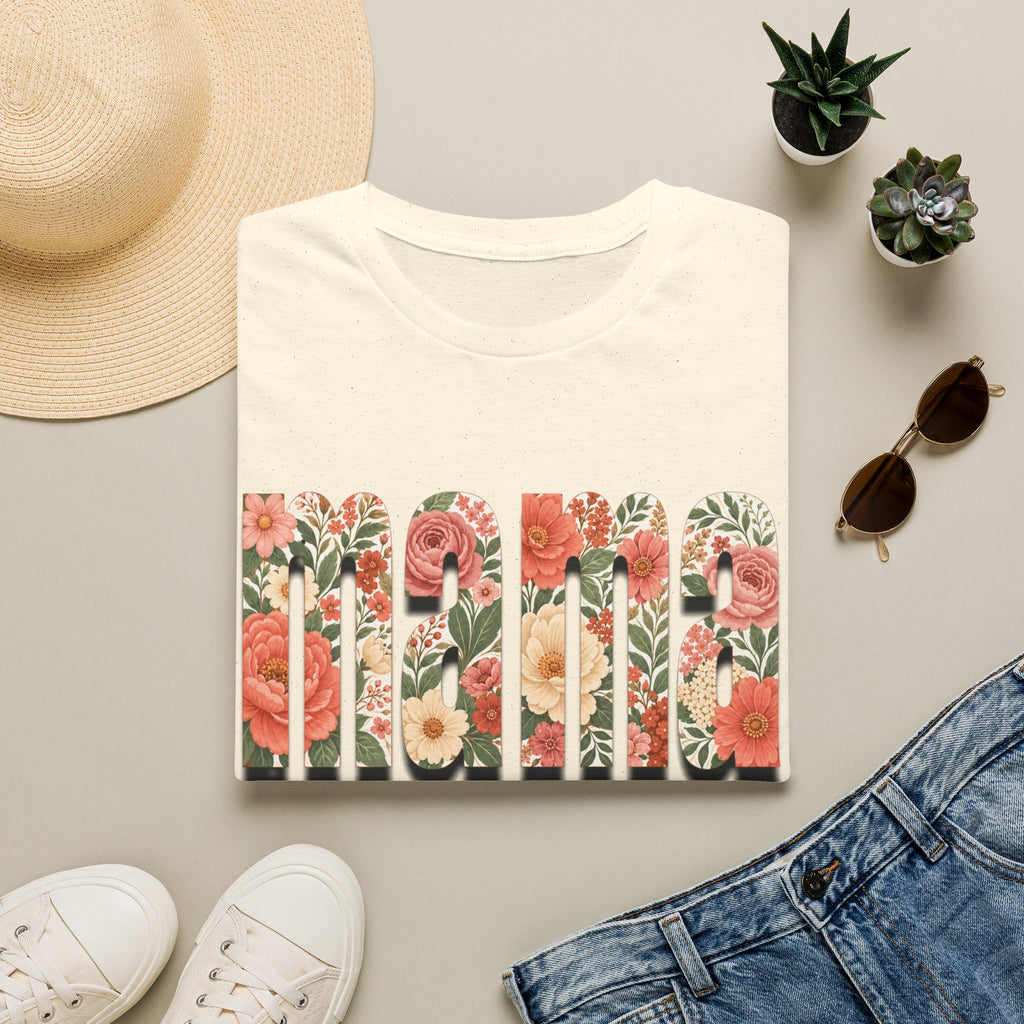 Momma floral letters T-Shirt | Mother’s Day floral typography tee