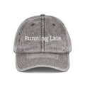 Running Late embroidered cap | Vintage washed baseball hat