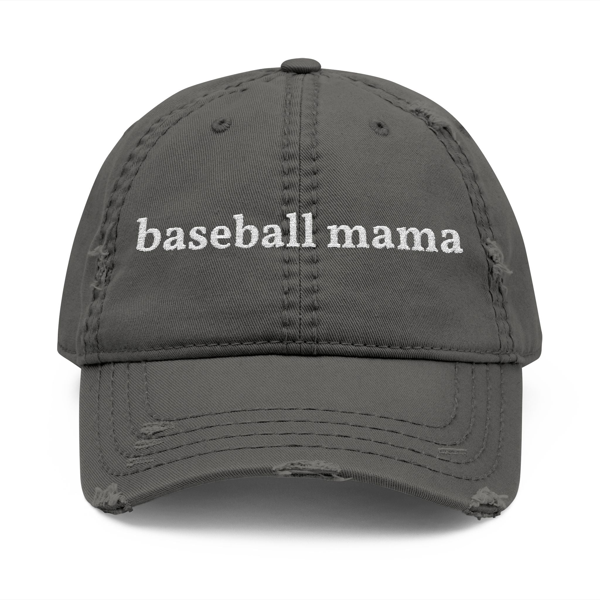 baseball mama Dad Hat | Distressed Embroidered Baseball Mom Cap