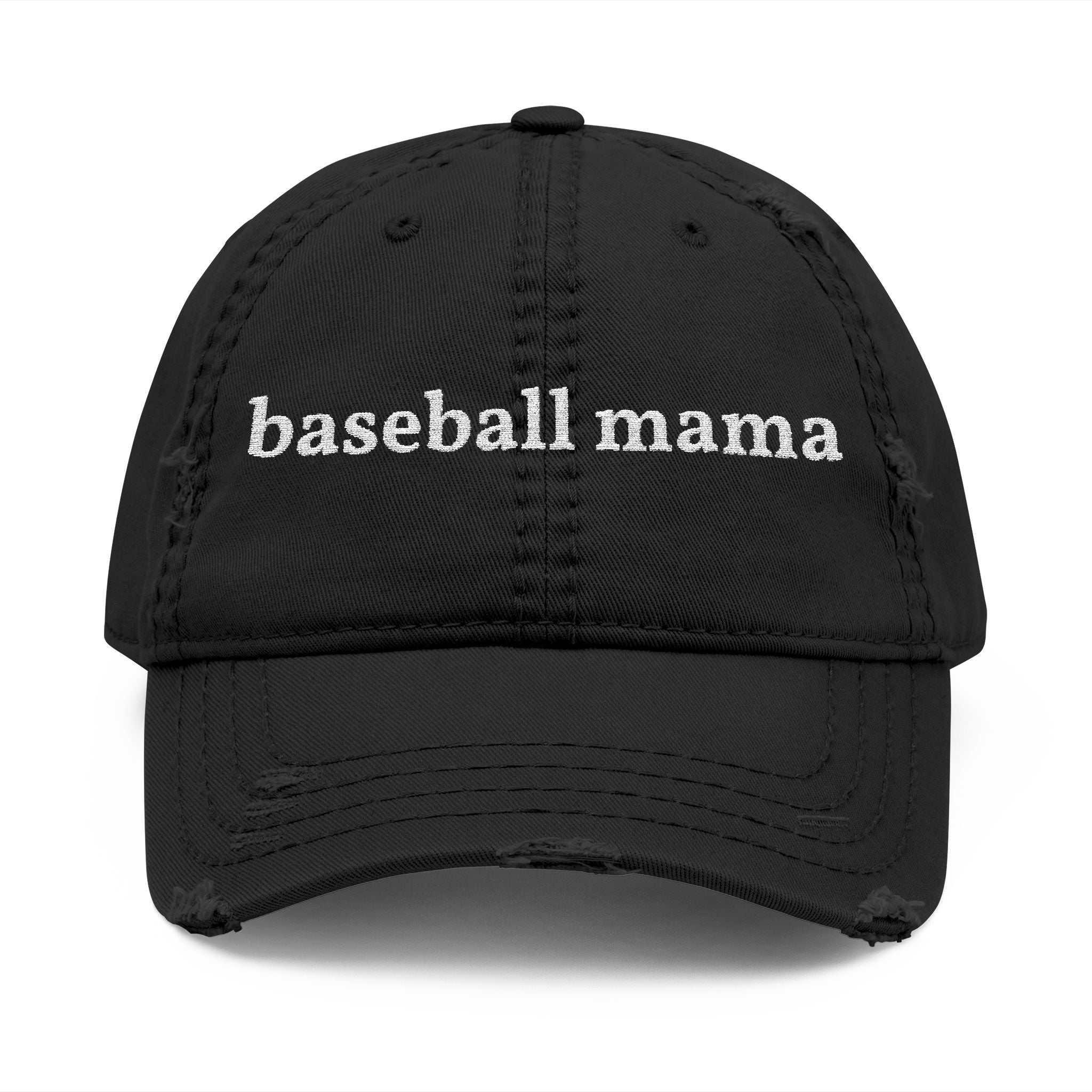 baseball mama Dad Hat | Distressed Embroidered Baseball Mom Cap