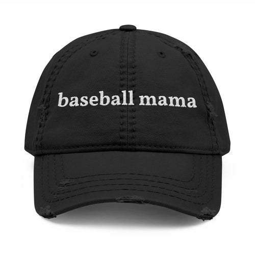 baseball mama Dad Hat | Distressed Embroidered Baseball Mom Cap