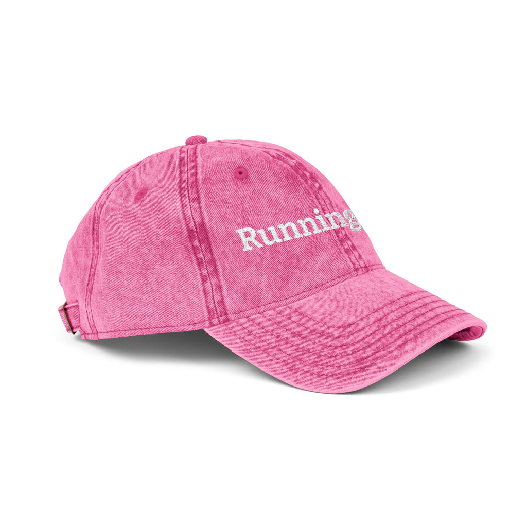Running Late embroidered cap | Vintage washed baseball hat