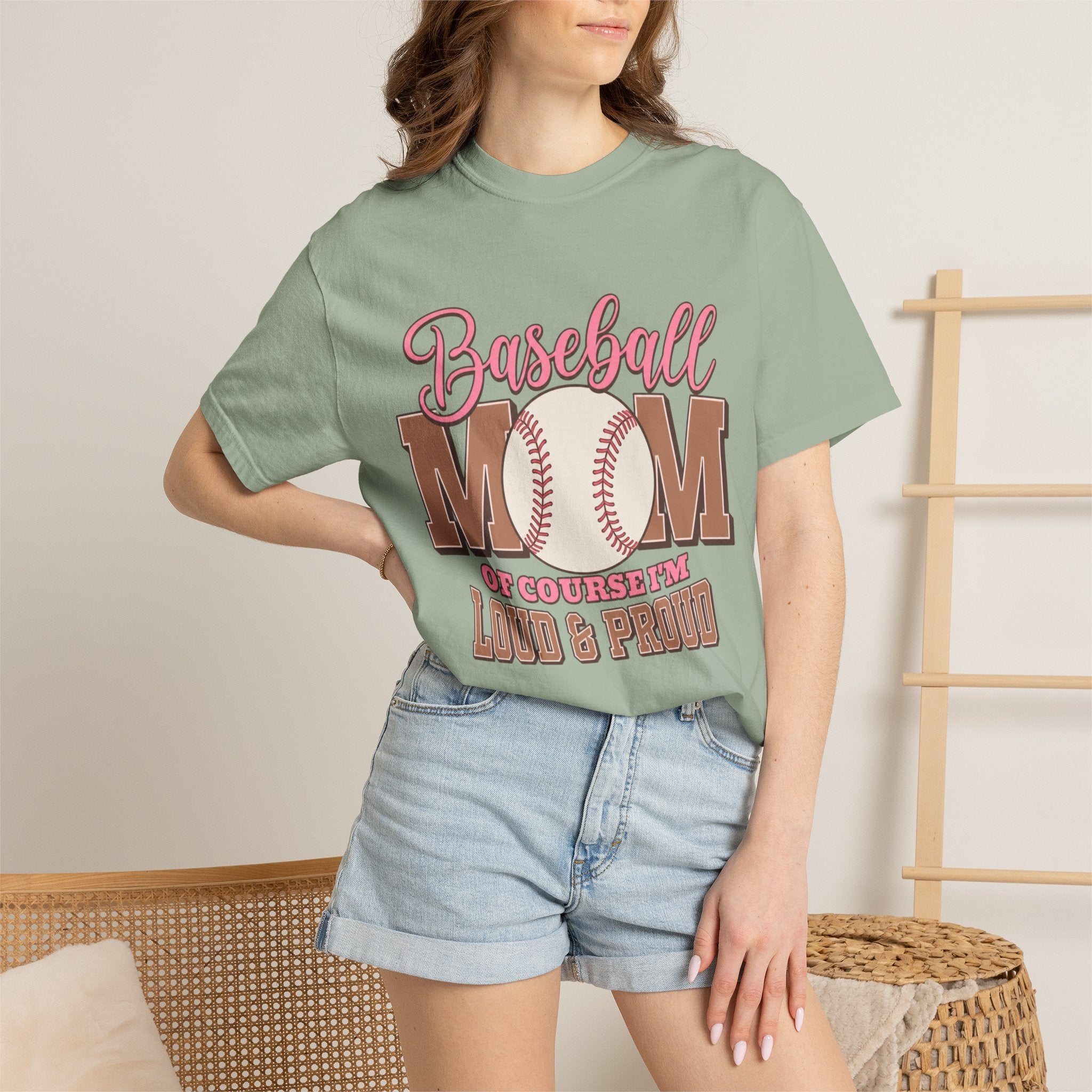 Baseball Mom T-Shirt — "Of Course I’m Loud & Proud" Soft Cotton Tee