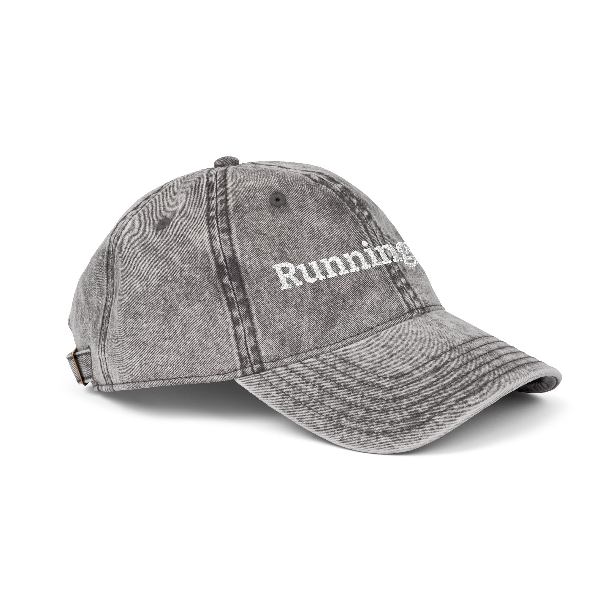 Running Late embroidered cap | Vintage washed baseball hat